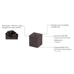 Lixeira Tramontina C/Tampa Luz Black Matte 4,5LT BR 94540/062