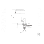 Misturador Monocomando Tramontina Angolare em Aço Inox Black com Bica Articulada com revestimento PVD