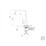 Misturador Tramontina Monocomando Angolare Gold 94520/312