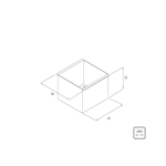 Escorredor Tramontina Profundo 15x15cm para Canal Organizador