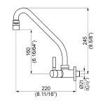 Torneira Perflex 1168 C36 Slim 10726910