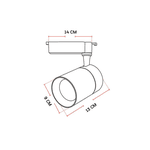 Spot p/ Trilho LED Elegance 3000K Quente 30W Bivolt Ø9cm Alumínio e Policarbonato Preto - Avant 251170570