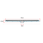 Ralo Linear Grelha Inox 70x4,5x7,5cm Tigre 100018900