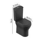 Kit Bacia com Caixa Acoplada Roca Nexo Onix Matte 