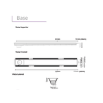 Ralo Linear Tampa Inox base em PVC Versatile 75cm