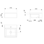 Cuba de Semi-encaixe Loft Q2 410 x 410mm Branco Incepa