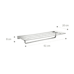 Toalheiro Astra Aluminio Silver Matte