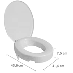 Assento Sanitário Elevado com Tampa e Trava 7,5cm Astra TAE7T/T*BR1