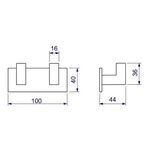 Cabide Duplo Deca Quadratta - 2062.C83 