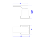 Acabamento para Registro de Gaveta Deca 1/2 e 3/4 e 1