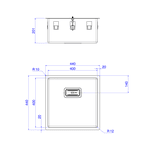 Cuba para Cozinha Quadrada Deca Wish Inox CC.610.40.STD.INX 