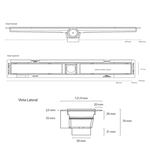 Ralo Linear Inox 70cm Sifonado Smart 261