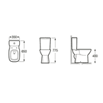 Bacia com Caixa Acoplada Debba com Kit Classic Onix Roca C329723018