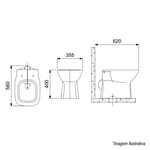 Bacia Debba Convencional Perla Roca Kit Completo C329727010