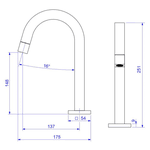 Torneira de Mesa Bica Baixa para Lavatório 1197 GL Tube Deca