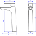 Misturador Monocomando de Mesa Bica Alta Deca 2885.GL26.RD