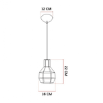 Pendente Avant Adhara de Aço 1 cúpula E27 Black