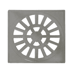 Grelha Quadrada 10,2x10,2cm em ABS Cromado Astra GR2