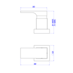 Acabamento para Registro Deca 1/2" e 3/4" 4916.GL90.PQ.RD