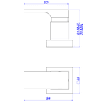 Acabamento para Registro 1/2" e 3/4" Deca 4916.GL90.PQ.MT