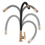 Torneira Bica Flexível Rose Gold com Preto Lorenzetti 1177RG27 7011234