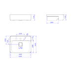 Cuba Deca Semiencaixe Retangular 50cm L63050 17 Com Mesa Branco