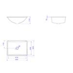 Cuba Deca de Embutir Retangular L 375 17 Branco