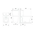 Bacia para Caixa Acoplada Neo Rimless Incepa 1363640010100