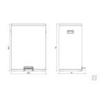 Lixeira Tramontina Inox Com Pedal 45LT 94544/445