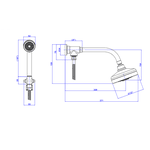 Chuveiro Deca 1990 GL STD Kit Acqua Plus Gold