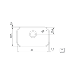 Cuba Tramontina Retangular 47X30X17 94022/102