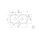 Cuba Tramontina Dupla 78X40X15 94032/207