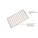 Escorredor Tramontina em Aço Inox com Acabamento Scotch Brite para Sobrepor no Canal Organizador 15x15 cm