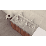 Tanque Tramontina Inox Duplo 120X55 94406/177