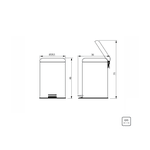 Lixeira Tramontina Inox Com Pedal 20 litros 94538/120