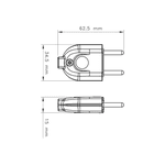 Plug Tramontina Macho 2P 10A 57402/202 Branco