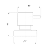 Acabamento de Registro Celite Basic P/Base 1/2, 3/4, 1"