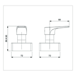 Acabamento de Registro Celite Noronha P/Base 1.1/4", 1.1/2"