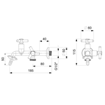 Torneira Celite One para Tanque/Máquina Cromado