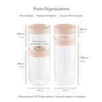 Kit Organizador UZ Conecta Translucido Cappuccino UZ405-CAP