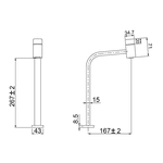 Torneira para lavatório de mesa Loren Code Lorenzetti 1195 R 55