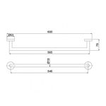 Porta toalha toalheiro Lorenzetti 2040 B82 Loft Black