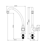 Torneira de Mesa Lorenzetti 1167 F 31 PVC Branca