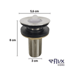 Válvula para Lavatório Flvx Hidro Tampa de Silicone 7/8 Inox