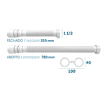 Sifão Blukit Extensivo C/Porca Branco 0,7M