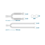 Sifão Extensivo Duplo Universal Blukit Com Porca Branco 0,7M