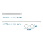 Sifão Extensivo Simples Universal Blukit Porca Branco 1,1M