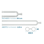 Sifão Tubo Extensivo Duplo Universal Blukit Com Porca Branco 1,1M