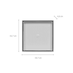 Ralo oculto Astra quadrado universal 15x15 Branco 