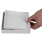 Ralo oculto Astra quadrado universal 15x15 Branco 
